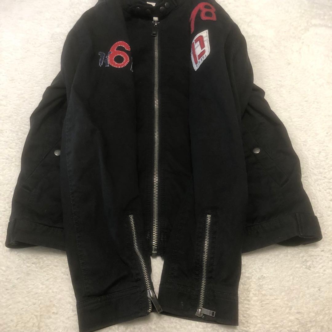 DIESEL シングルライダー　コットン　アップリケデザイン　ジャケットブルゾン