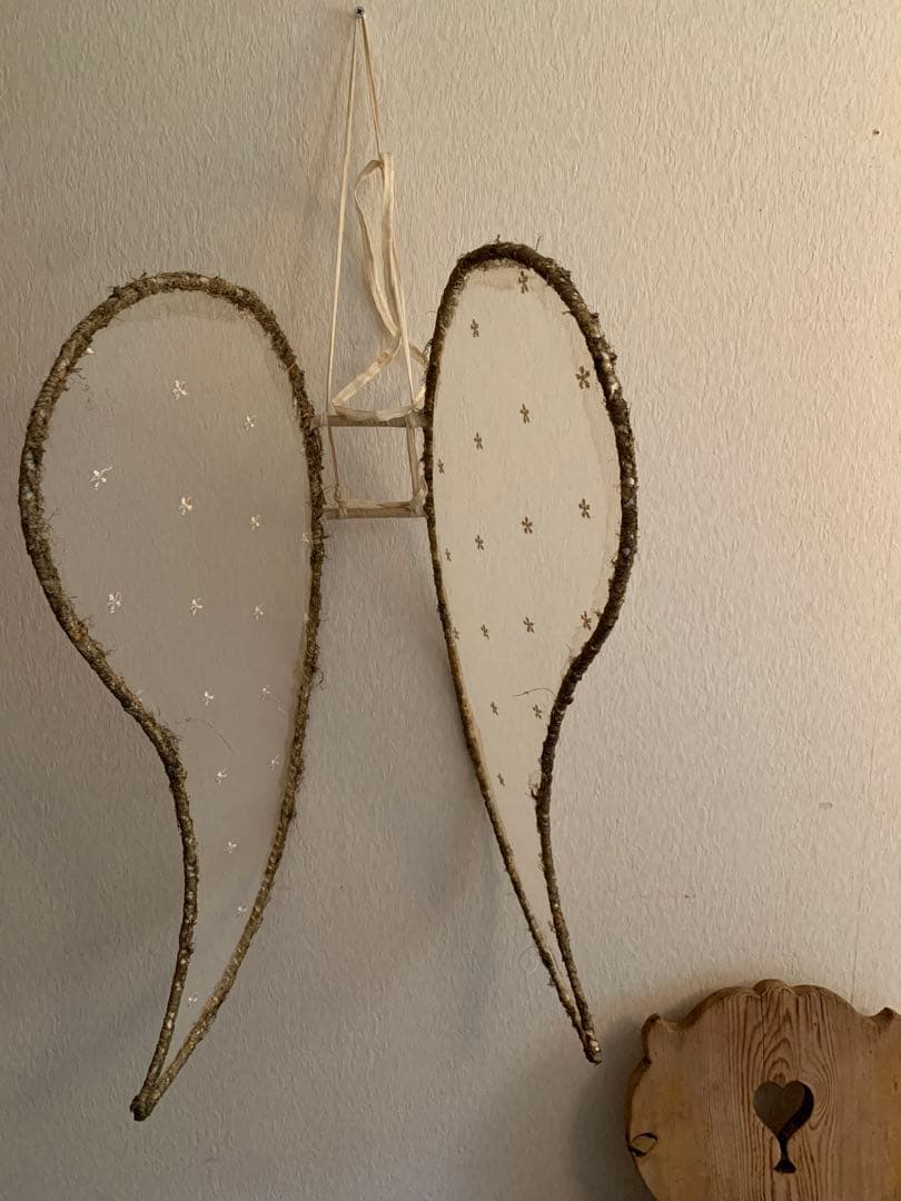 フランスアンティーク　レースの羽 チュールレース オブジェ