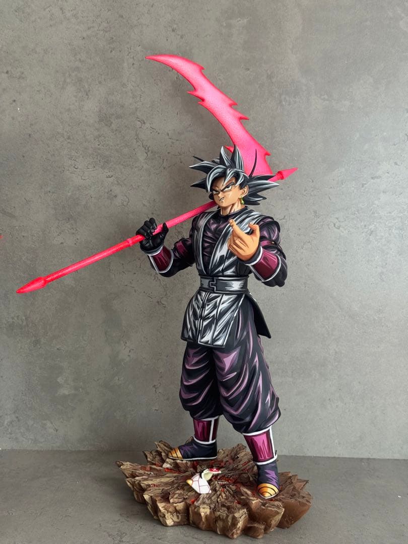 ドラゴンボール ブラック悟空フィギュア 頭2種、台座付き