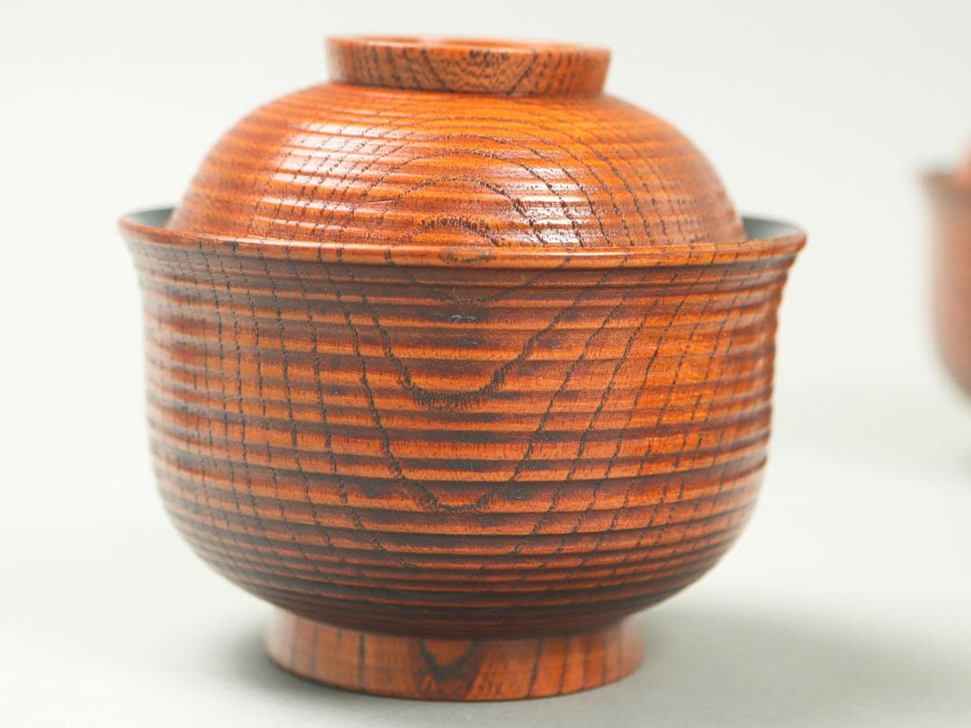 加賀塗 欅製 本漆 吸物椀 5客｜蓋付椀 雑煮 汁椀 懐石道具 共箱 未使用