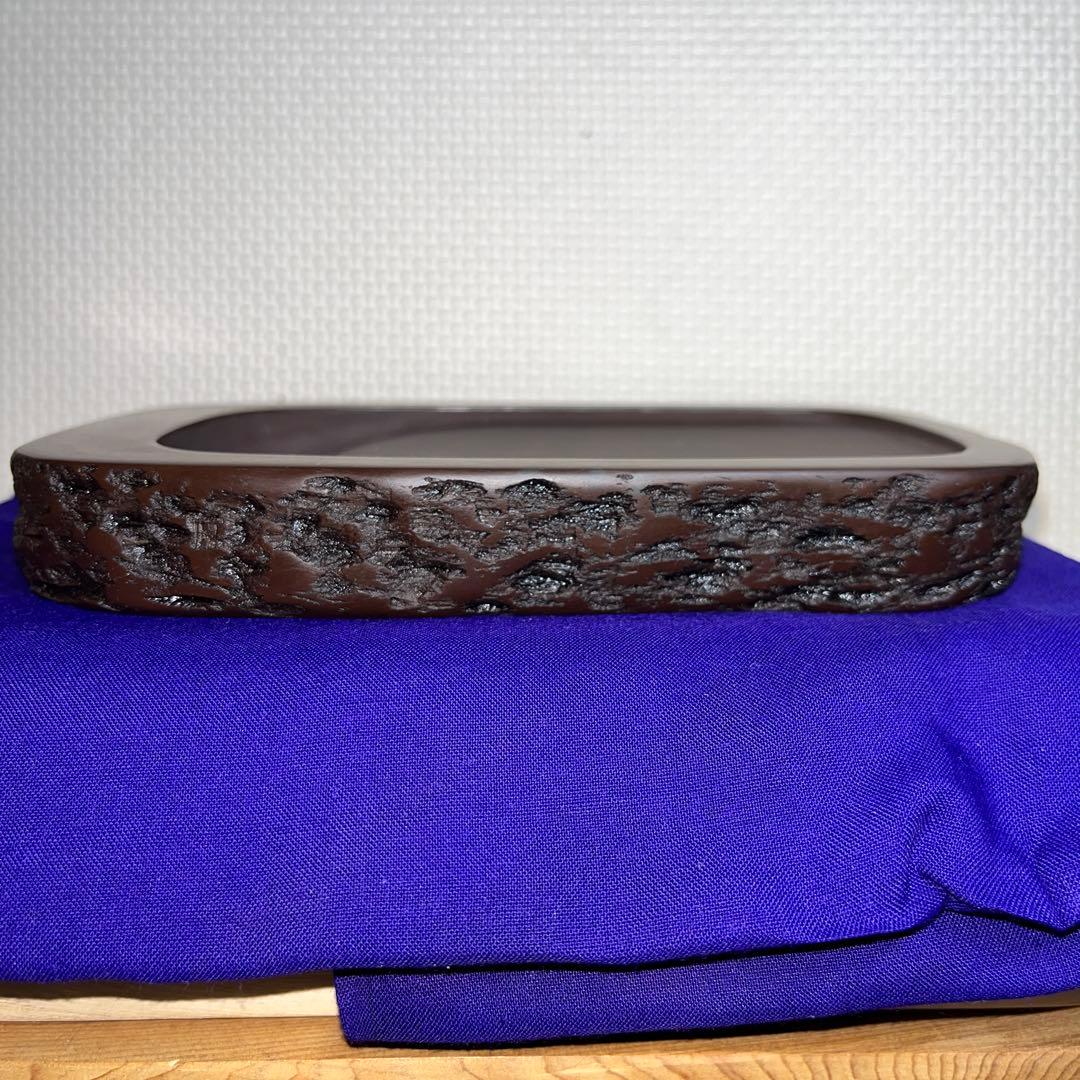 ⭕️赤間硯　三代目　玉峯　日枝敏夫　日枝 玉峯堂　野面硯　新品美品　女性好み作品