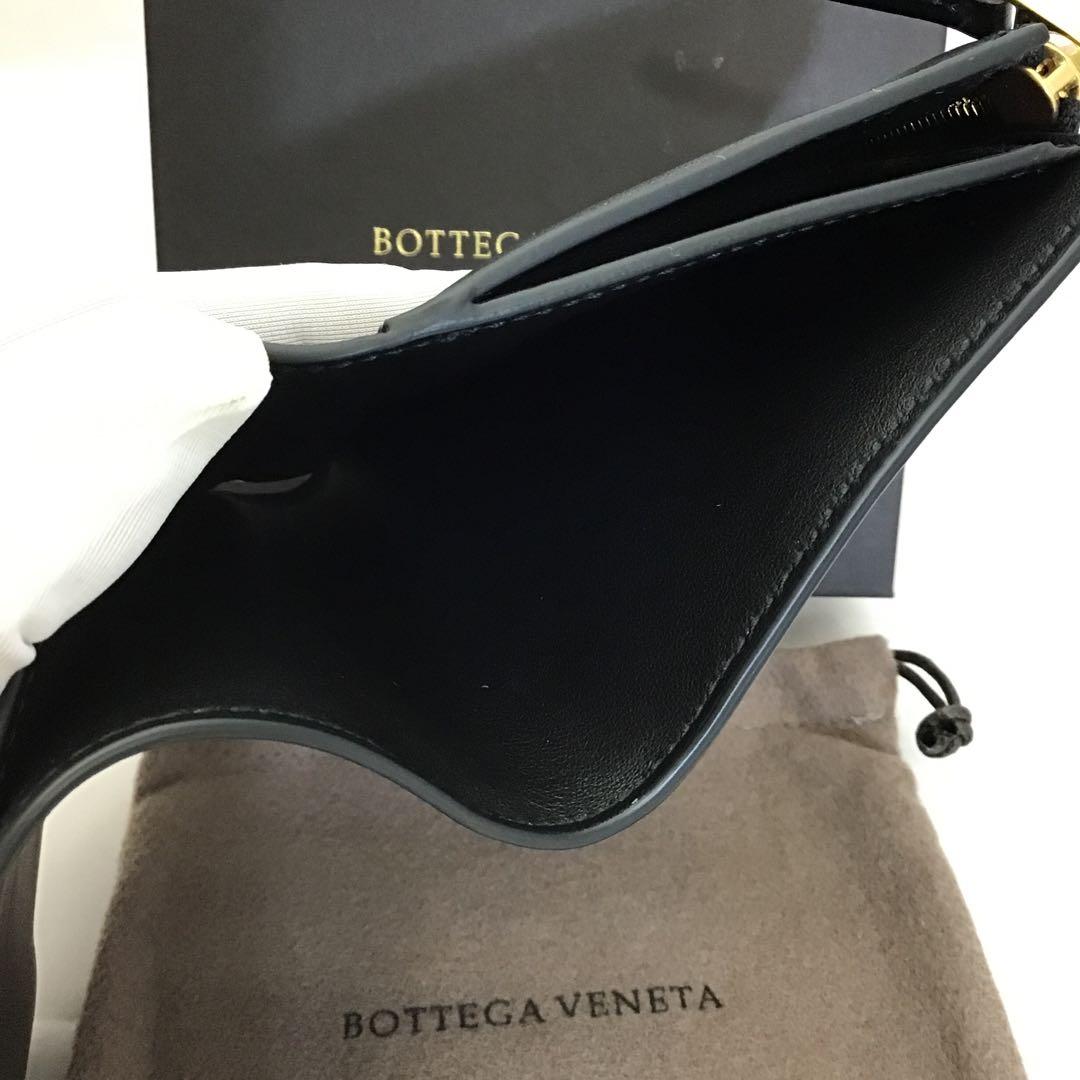 ❣️未使用❣️BOTTEGA VENETAボッテガヴェネタレザー三つ折り財布ブラック