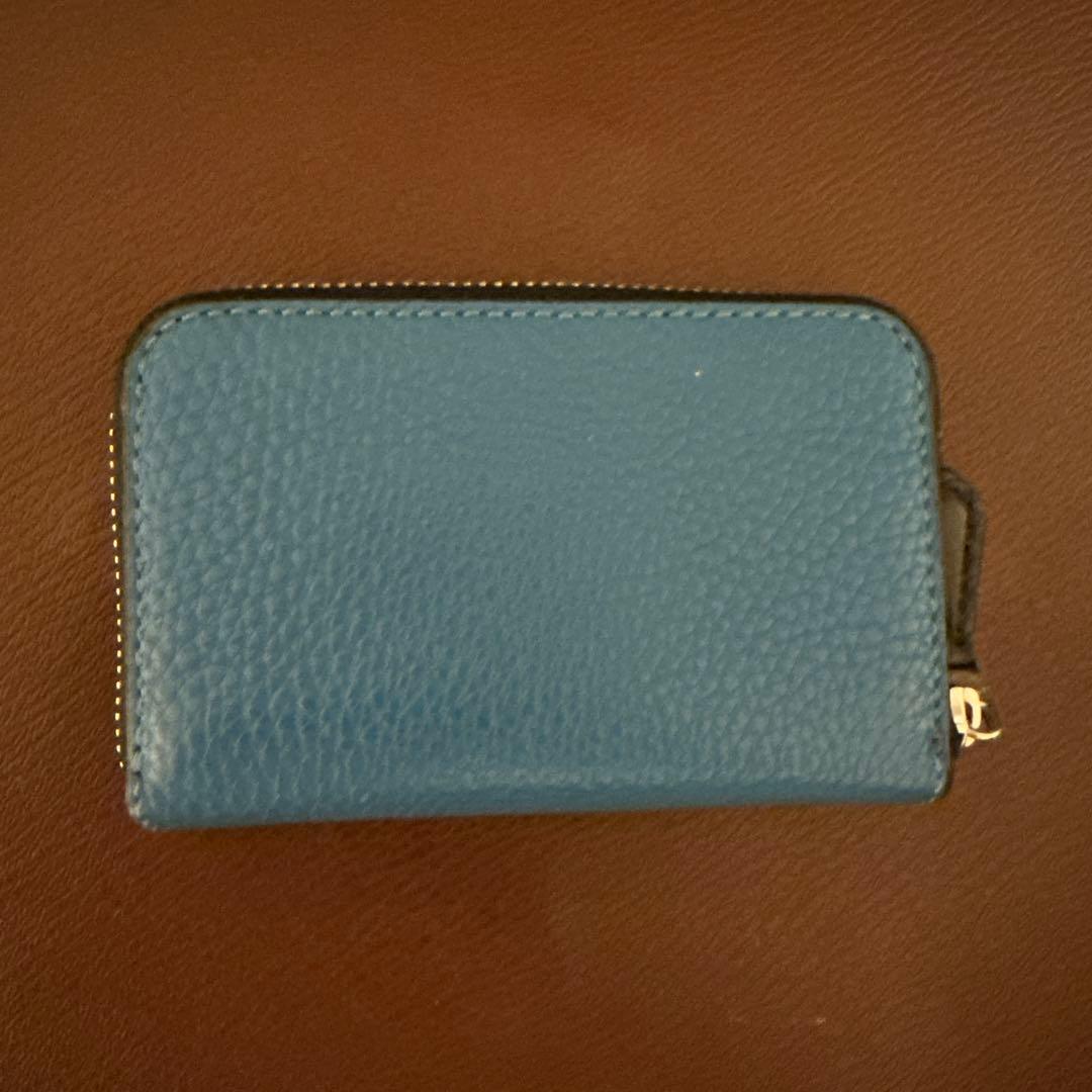 コーチ　スヌーピー　ミニウォレット　ケース　ブルー