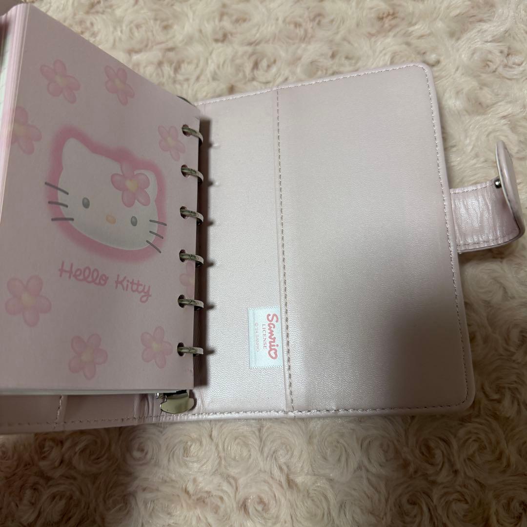 サンリオ　ハローキティ ピンク キルティング　手帳　バインダー　当時　平成レトロ