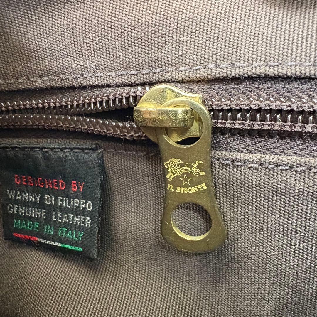 イルビゾンテ ショルダーバッグ ダークブラウン レザー 三日月 イタリア製