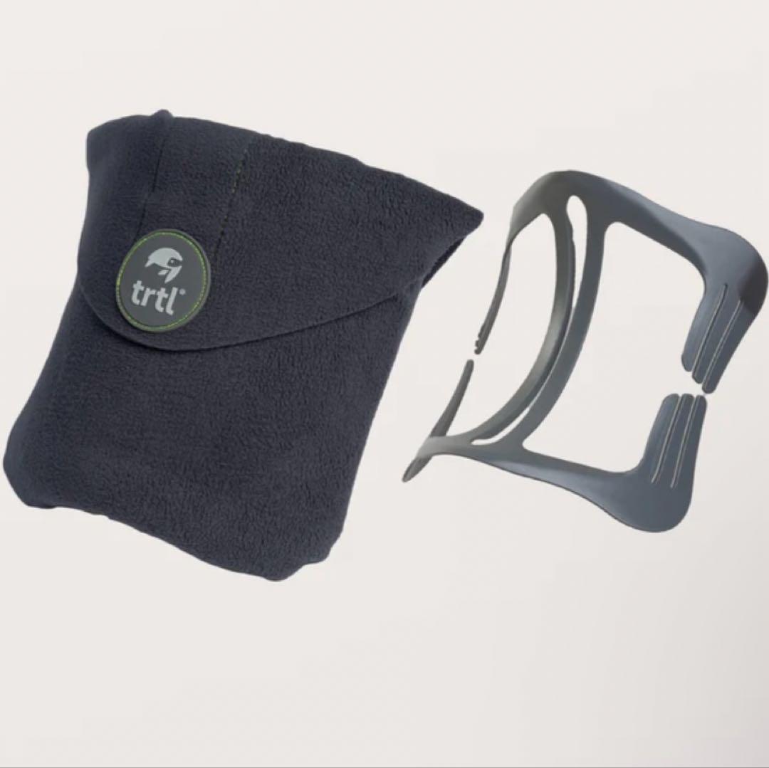 【美品】Trtl Pillow ケース付きネックピロー黒