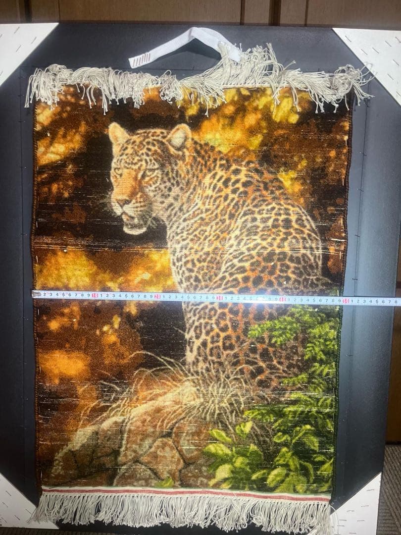 ペルシャ絨毯　絵画絨毯　手織り　タペストリー　横495✖️縦675㎜