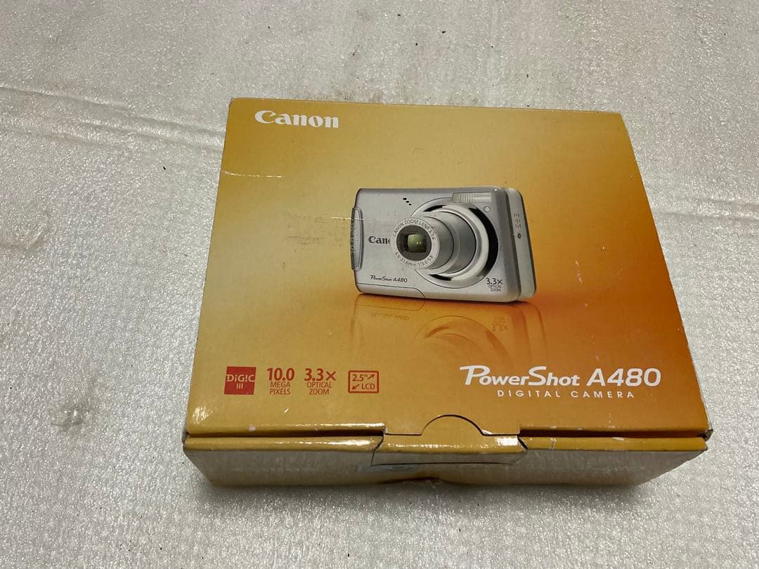 Canon／パワーショットA 480電池式デジタルカメラ【箱、説明書付き】。