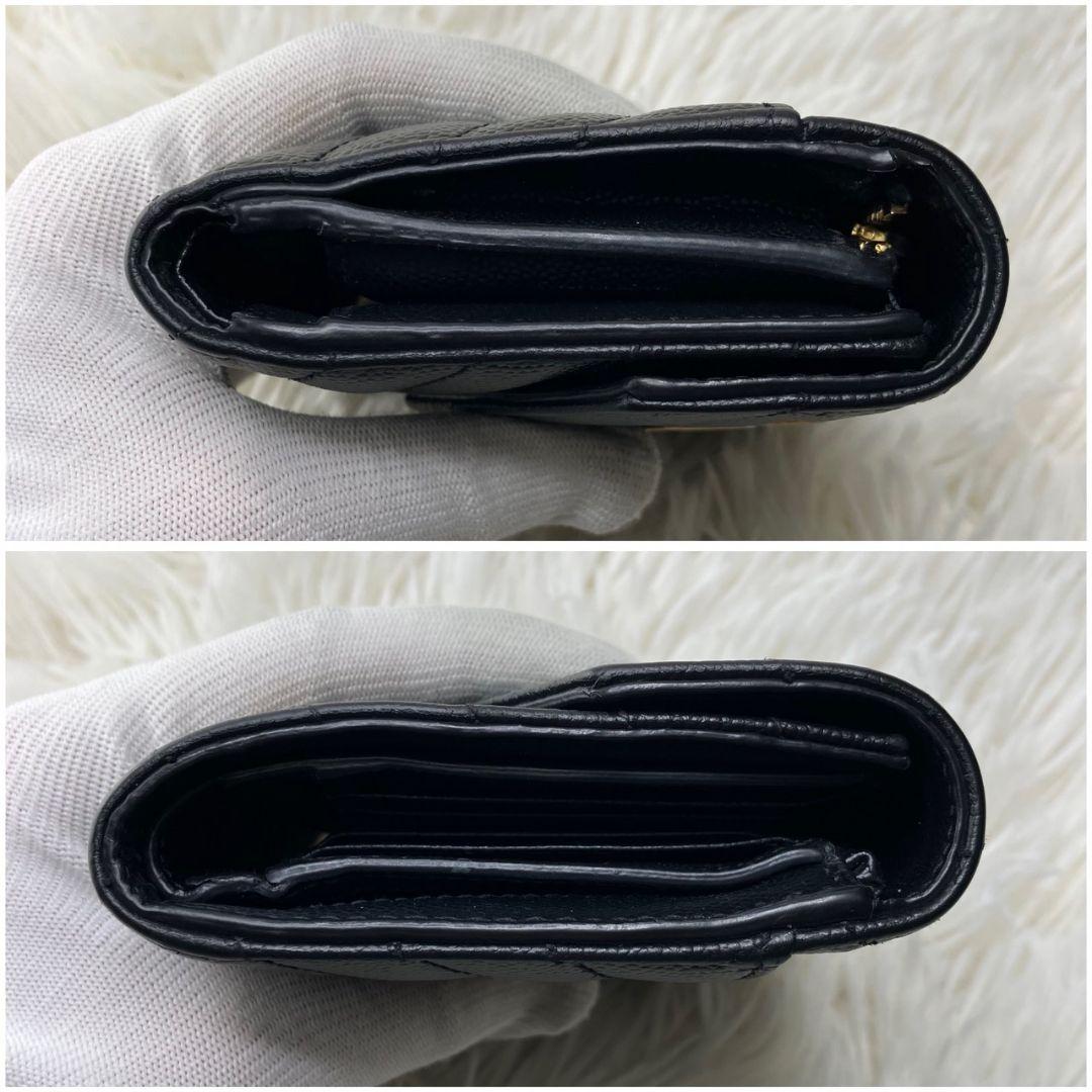 lily.✨サンローラン 三つ折り財布 YSL カサンドラ キャビアスキン