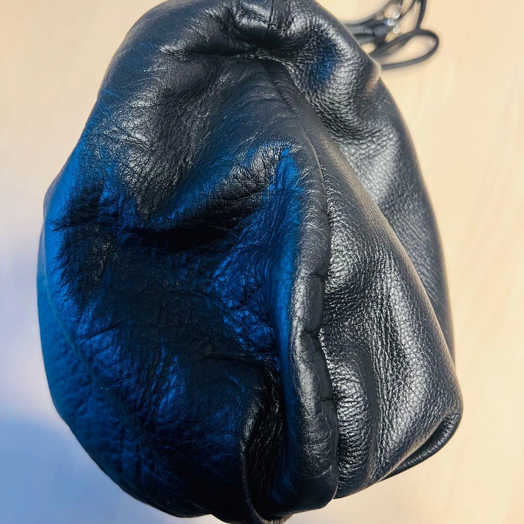 russet レザー巾着4wayショルダーバッグ