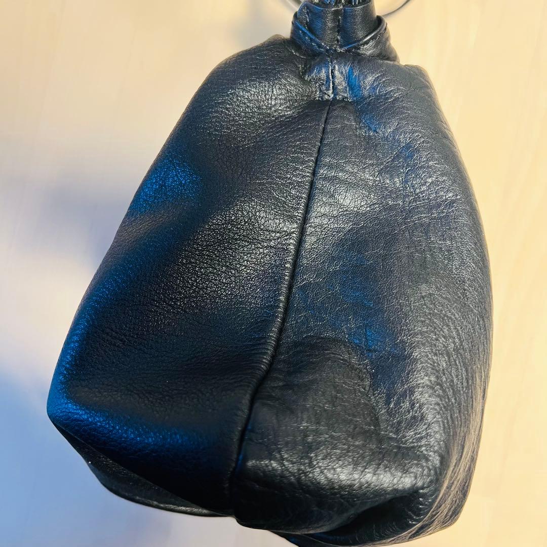 russet レザー巾着4wayショルダーバッグ