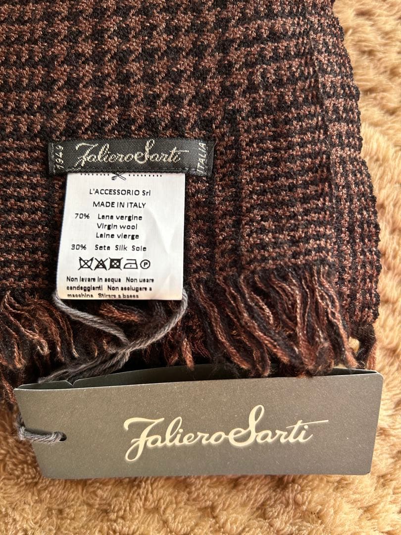 【新品未使用】ファルエロサルティ 大判ストール ウール・シルク