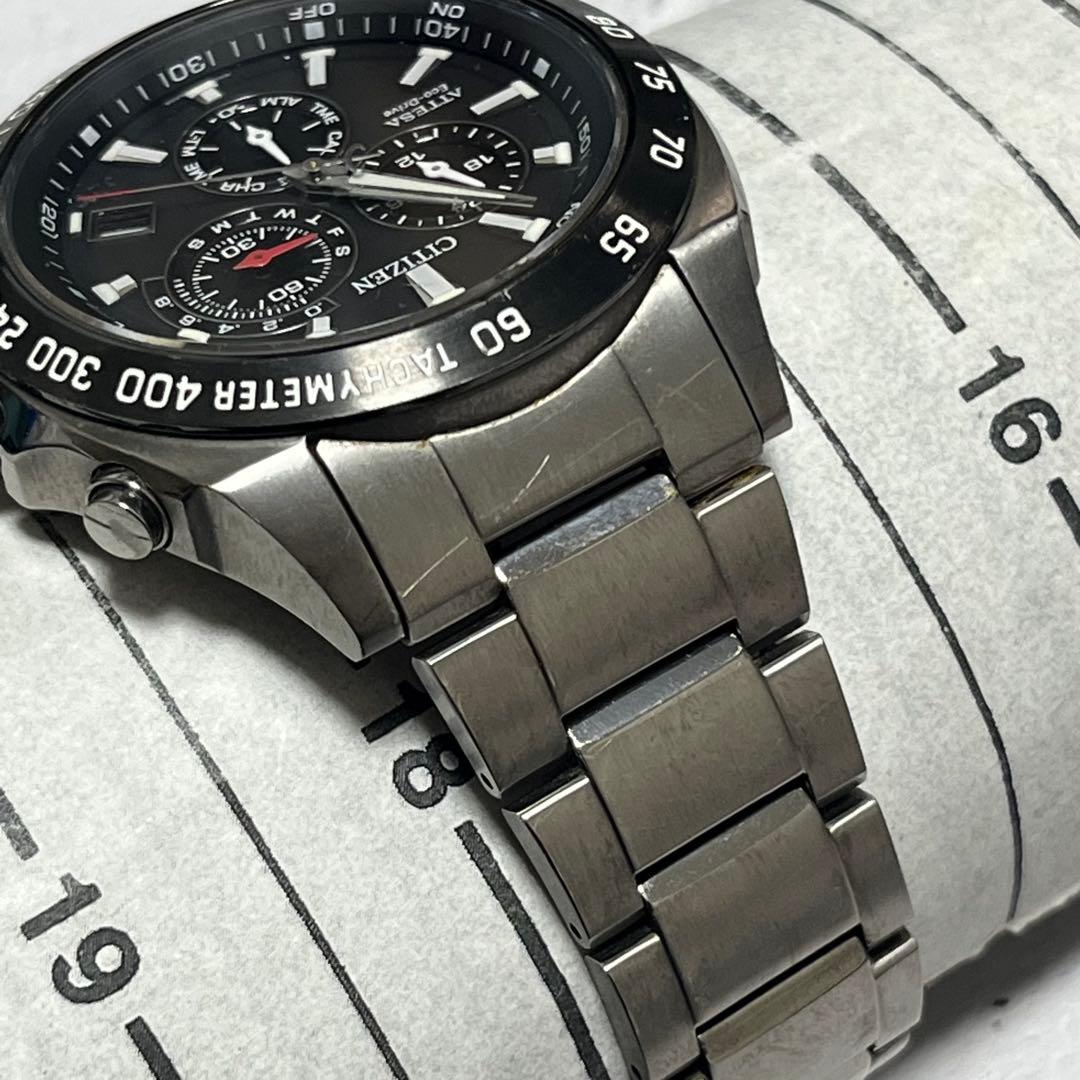 ATTESA Eco-Drive 電波ソーラーATP53-3033 チタン軽量