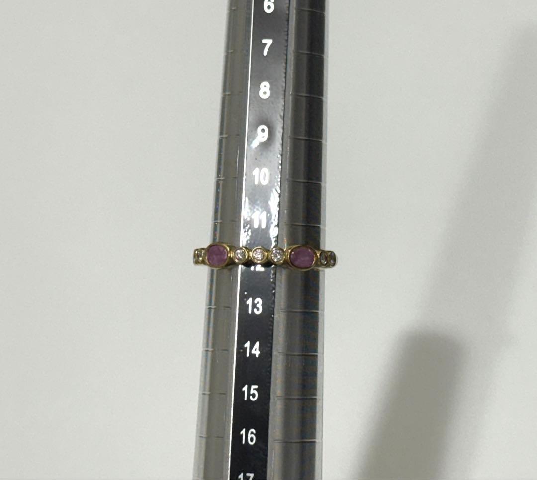 k18 石付き12号リング