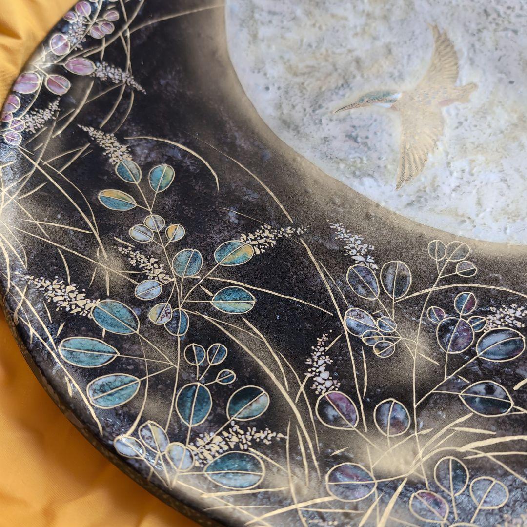 美しい鳥のデザイン大皿　花鳥風月風　36センチセンチ