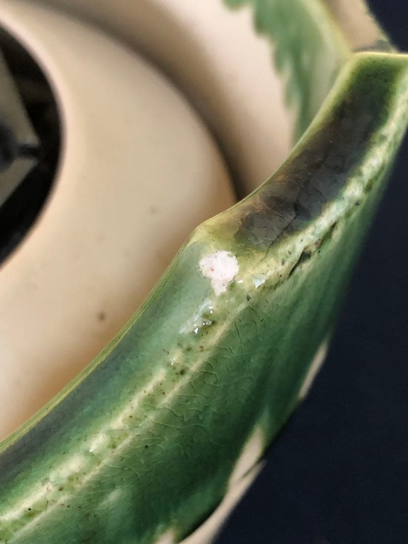 《R》野々田式 織部 江戸火鉢 電熱器 煎茶 茶道具　1f