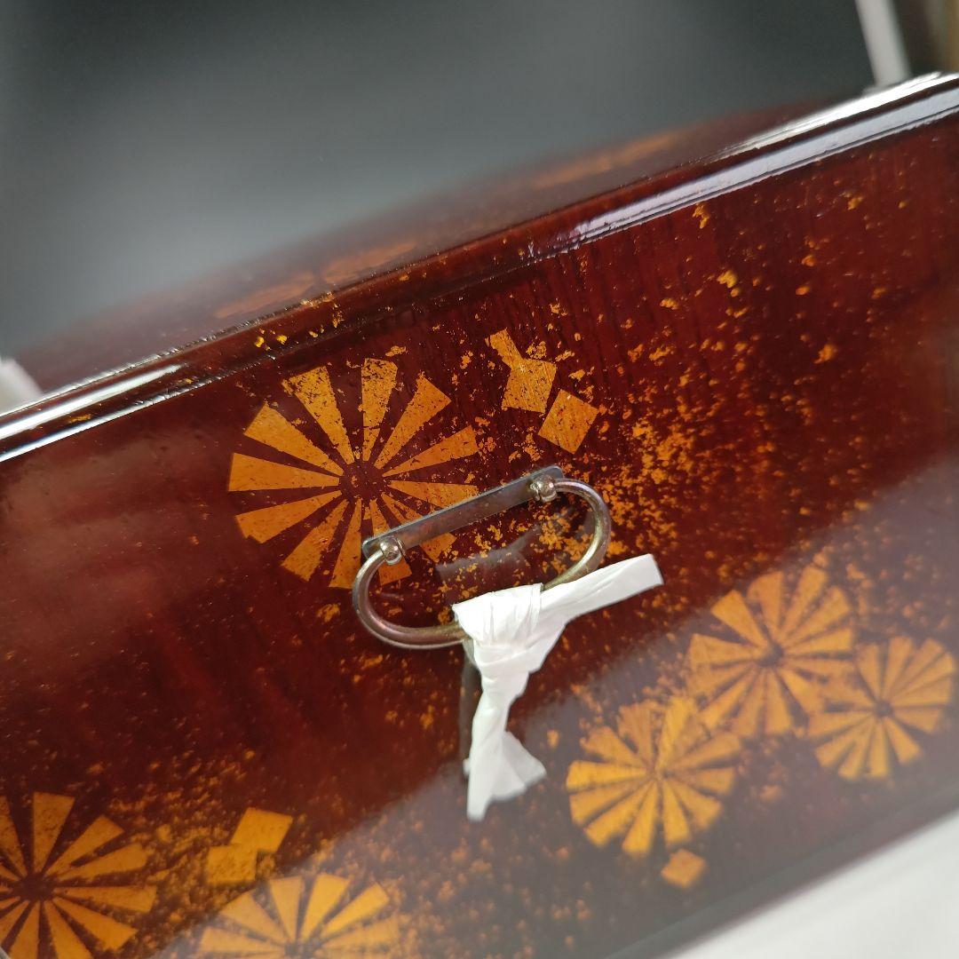 イ628 茶箱『前端雅峰造』『菊蒔絵　茶箱　木箱』茶道具