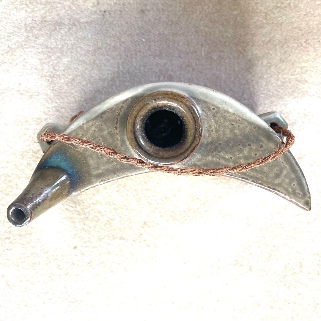 【激レア】上江洲茂生　抱瓶　陶器　魚紋