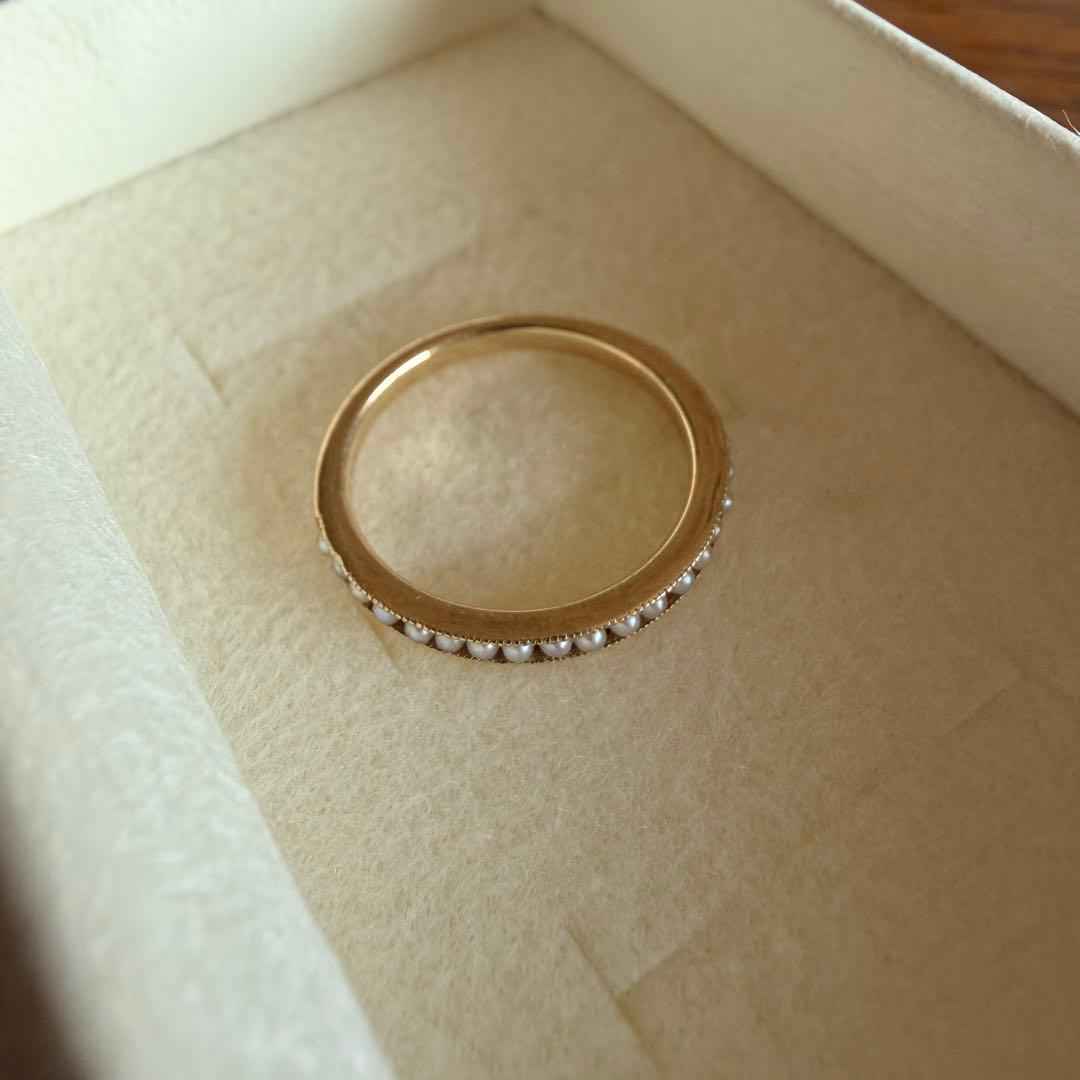 sowi シードパール ハーフエタニティリング K10 6号