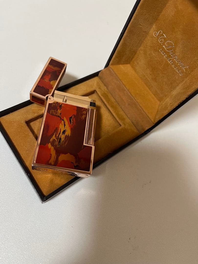 デュポンライター　ガスライター　超レアモデル、純正漆　高額モデル　ほぼ新品　本物