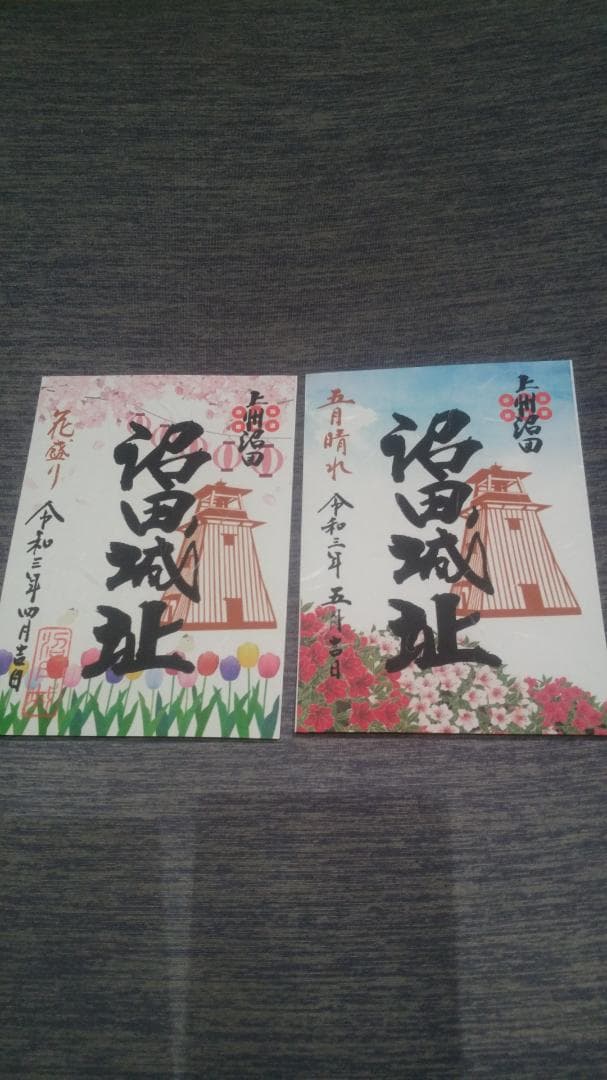 令和三年、沼田城限定御城印、タイプＢ、1月から12月まで、コロナ御城印、全13枚