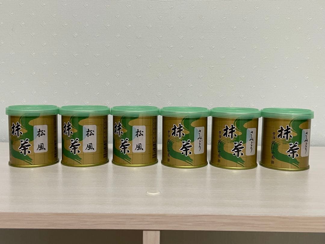 宇治　山政小山園 抹茶 さみどり　松風　30g x 各3缶