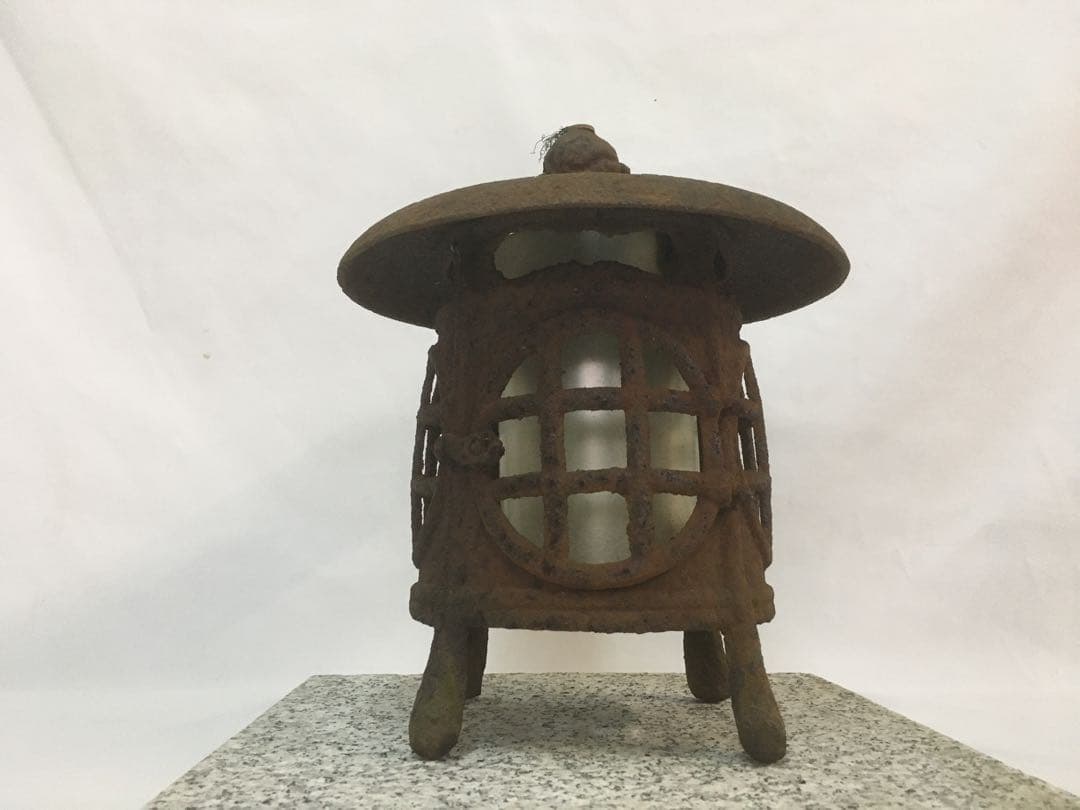 古民具 錆あり 吊り灯ろう 吊り灯籠 燈籠 鉄製 ヴィンテージ アンティーク