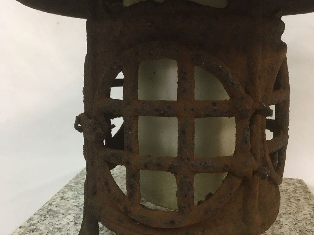 古民具 錆あり 吊り灯ろう 吊り灯籠 燈籠 鉄製 ヴィンテージ アンティーク