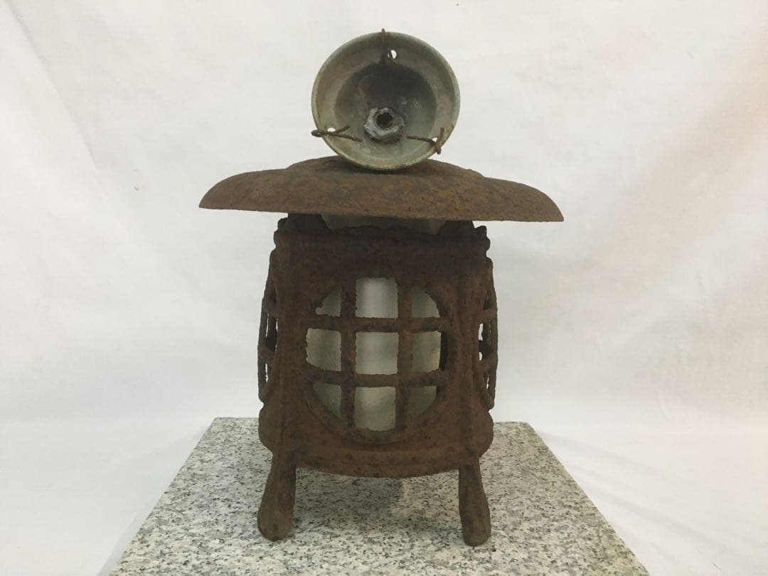 古民具 錆あり 吊り灯ろう 吊り灯籠 燈籠 鉄製 ヴィンテージ アンティーク