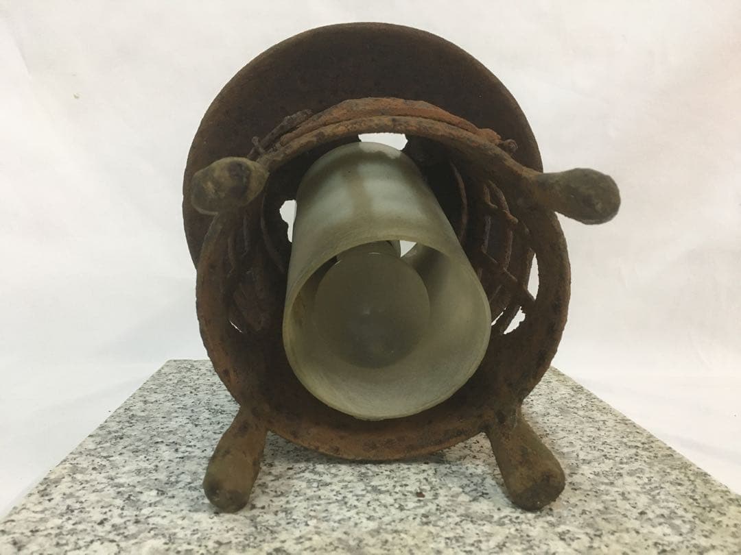 古民具 錆あり 吊り灯ろう 吊り灯籠 燈籠 鉄製 ヴィンテージ アンティーク