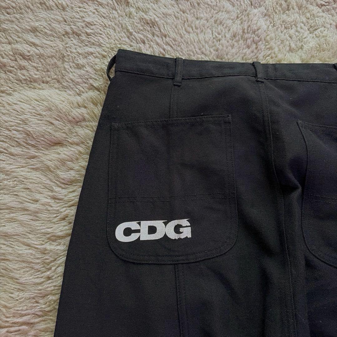 COMME des GARCONS ロゴ サルエルパンツ ウール ブラック