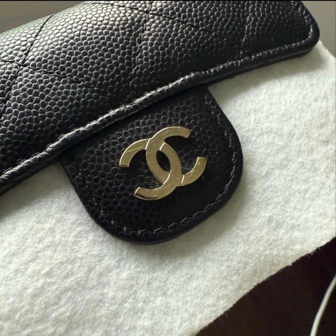 CHANEL クラシック 三つ折りミニ財布 ブラック