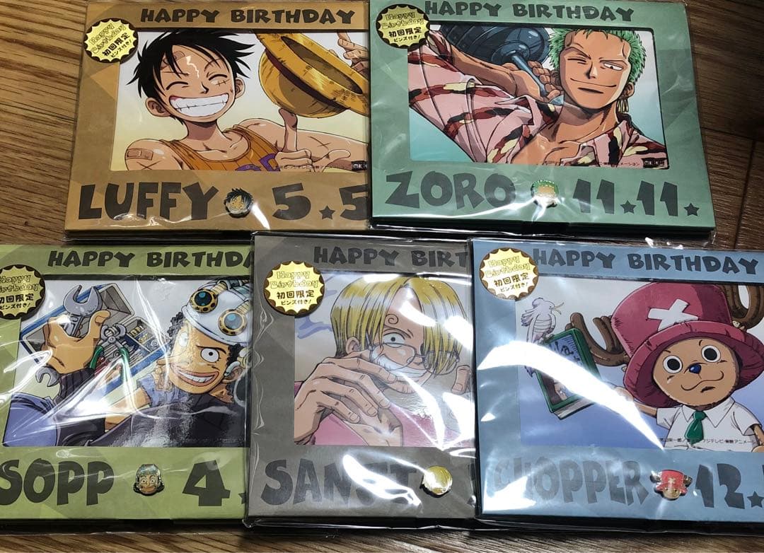 希少 初回限定 ワンピース ルフィ サンジ ゾロ バースデー ブロマイド