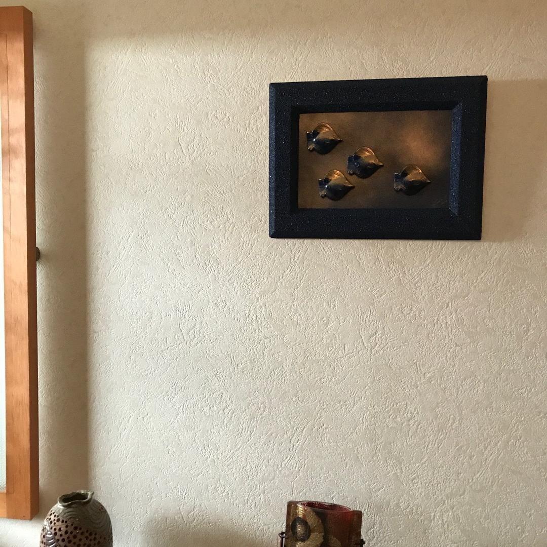 ニュージーランド　３Dモノクロマティックアート　“魚”