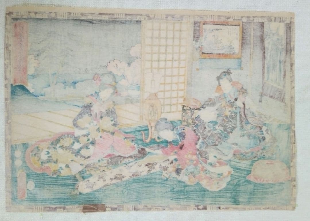 浮世絵、其姿紫の写繪五十三、三代歌川豊国画(国貞)