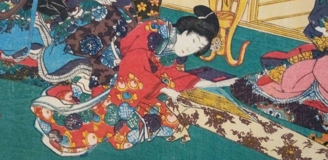 浮世絵、其姿紫の写繪五十三、三代歌川豊国画(国貞)