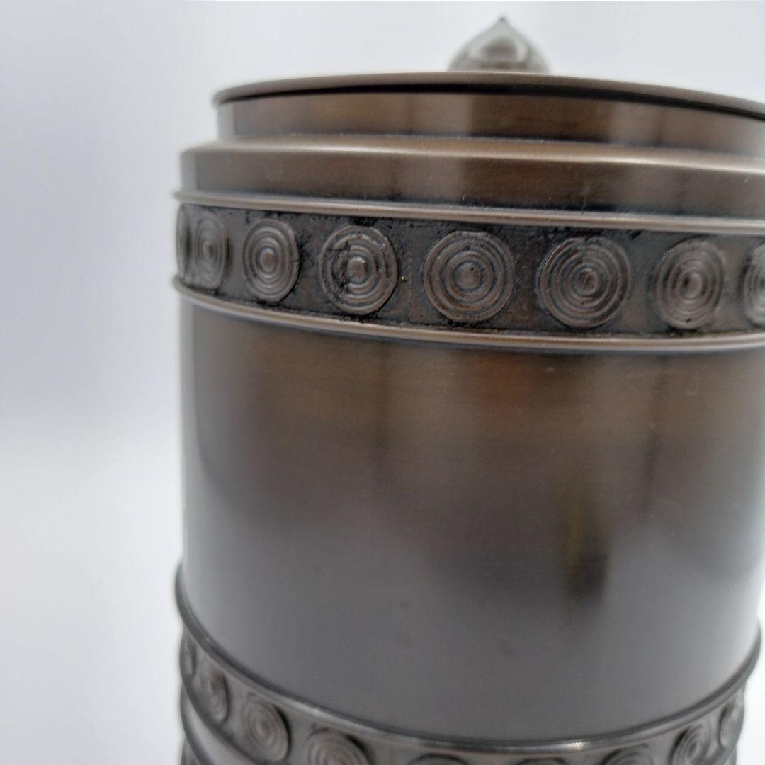 850 擂茶 累座 唐銅皆具 金谷浄雲　茶道 水指 杓立 蓋置 建水　古物