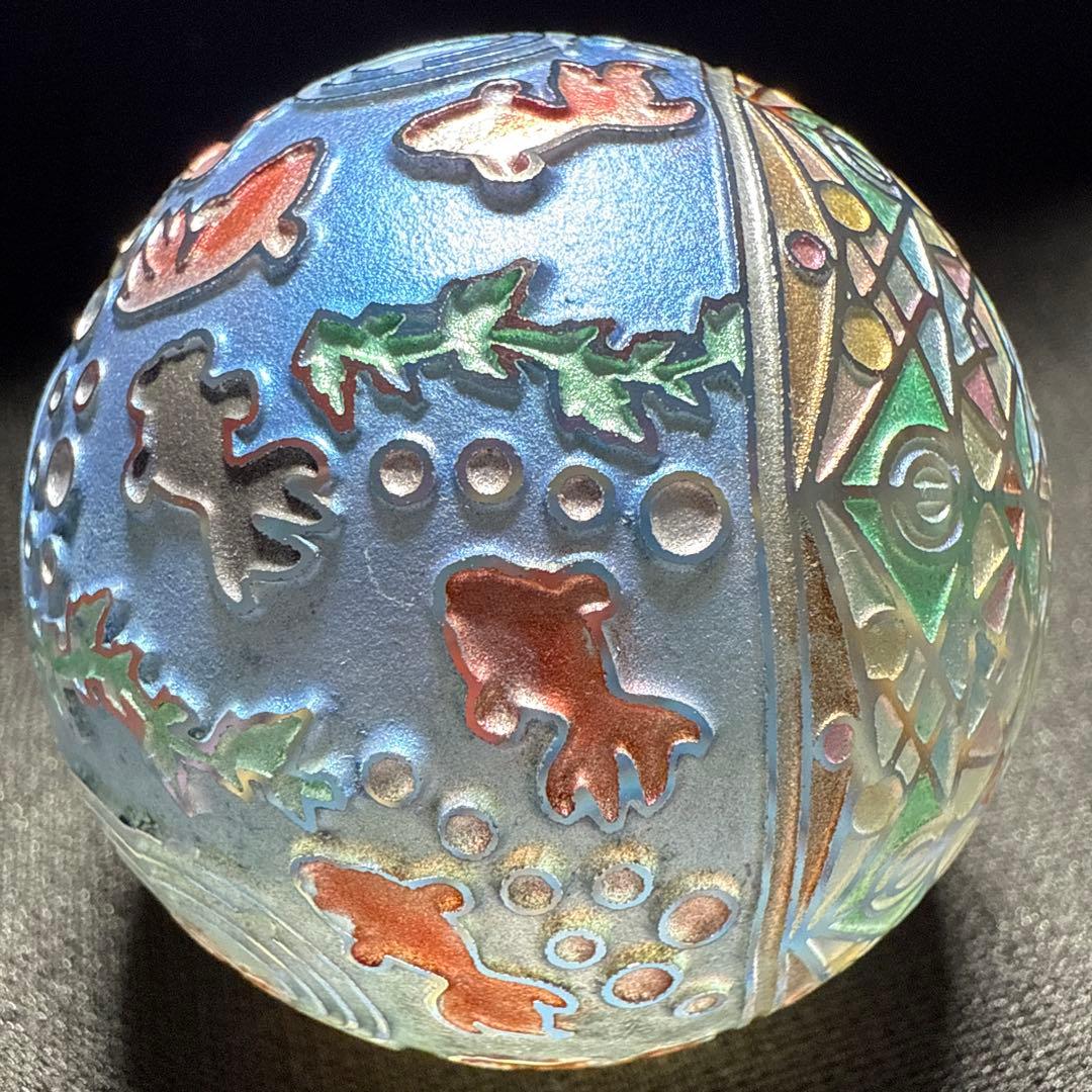 定榮政隆 じょうえい まさたか 万華鏡 金魚 サンドブラスト ガラスマーブル