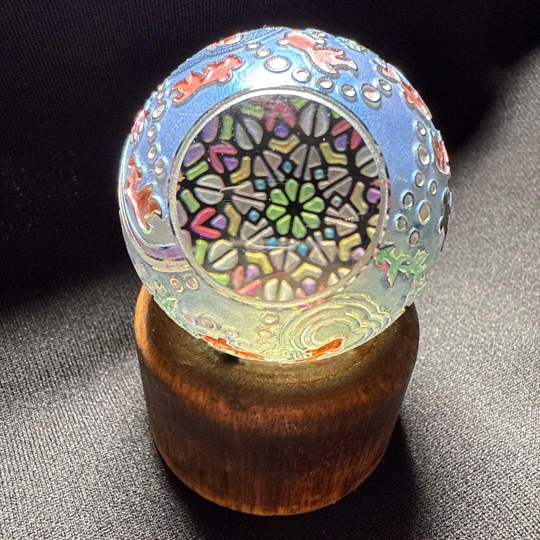 定榮政隆 じょうえい まさたか 万華鏡 金魚 サンドブラスト ガラスマーブル