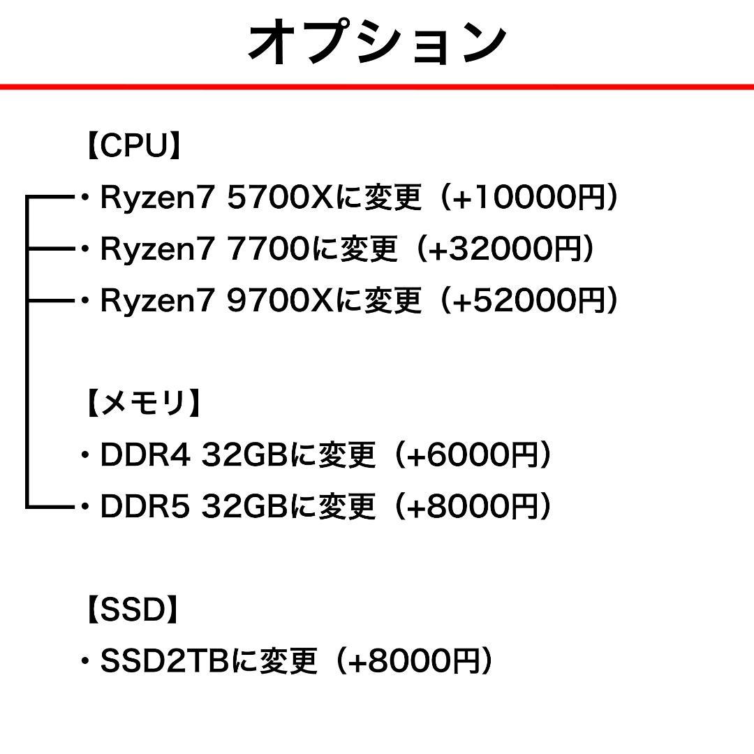【新品パーツ】ゲーミングPC RTX3060Ti Ryzen7 1TB H17
