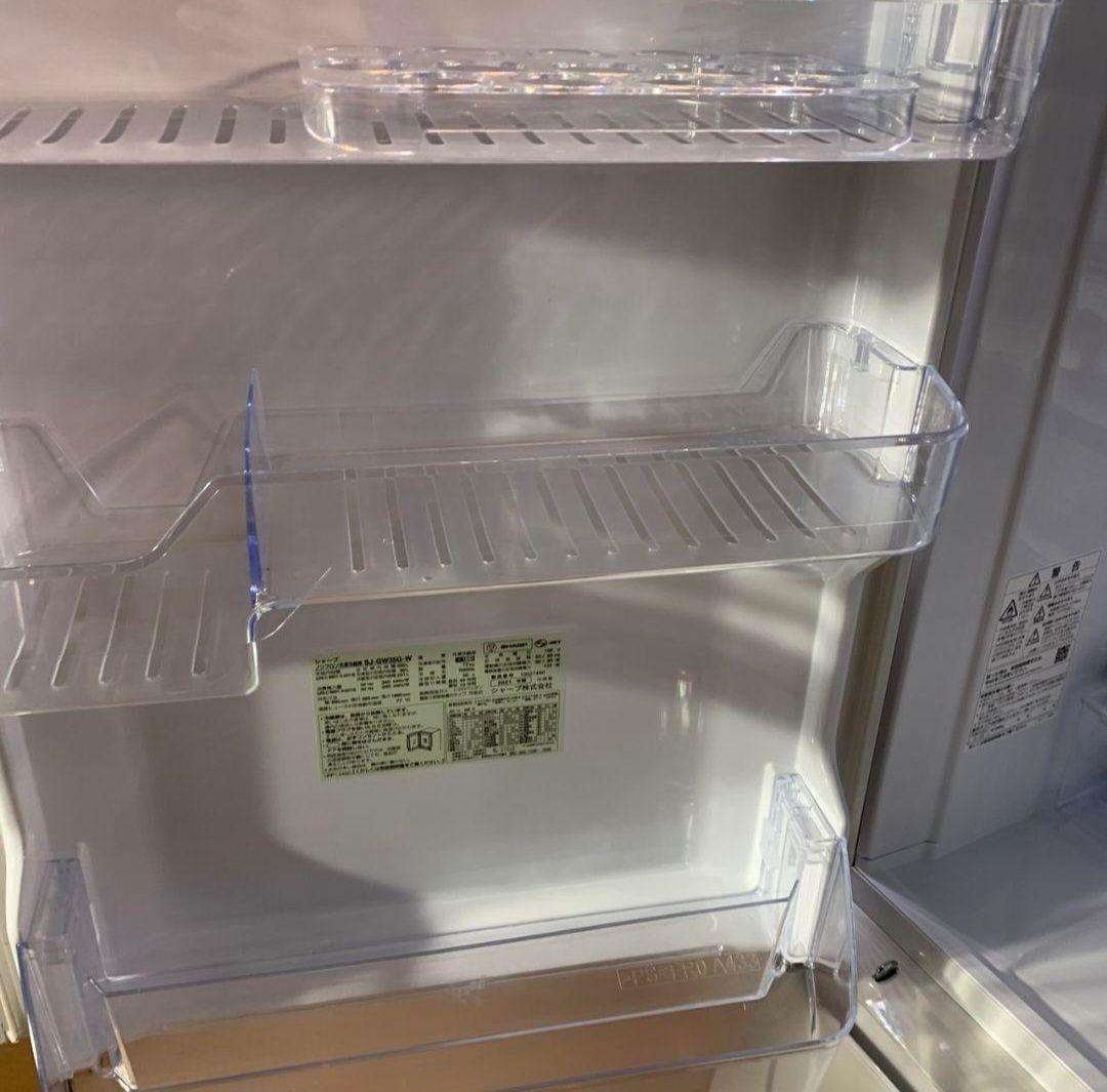 G032R\" SHARP 350L 両開き 冷蔵庫 SJ-GW35G-W