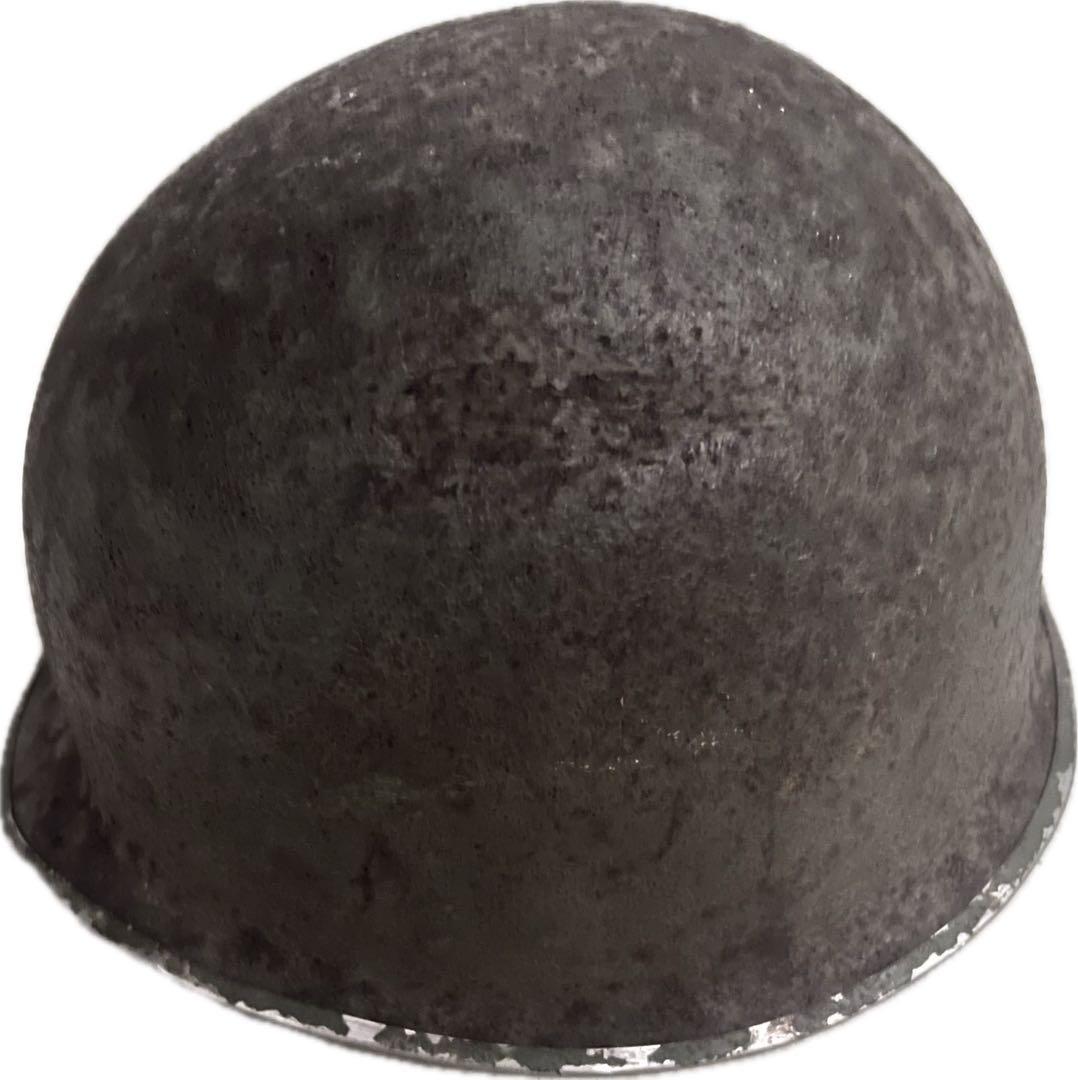 米軍実物 M1ヘルメット フロントシーム WW2 当時物 ライナー付 ミリタリー