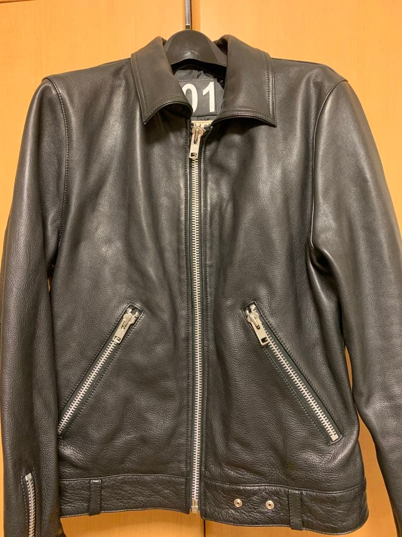 VaLLet ブラックレザー シングルライダースジャケット