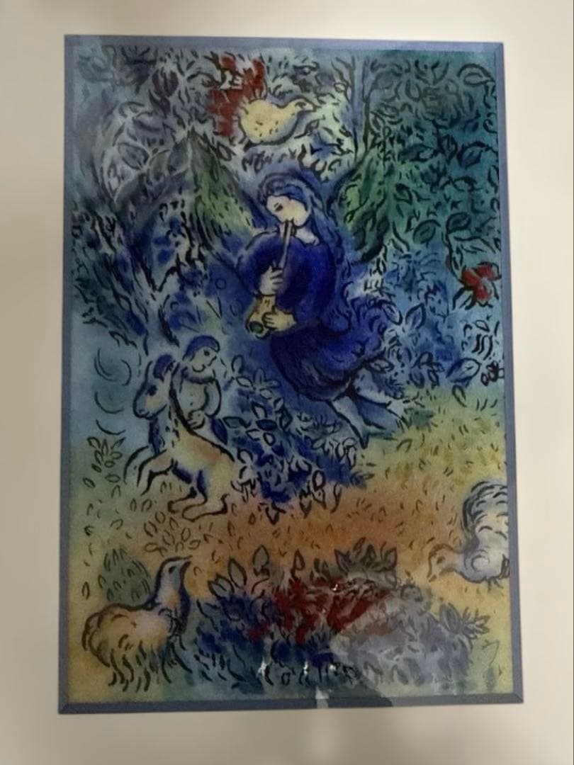 シャガール風　七宝焼　額縁セット