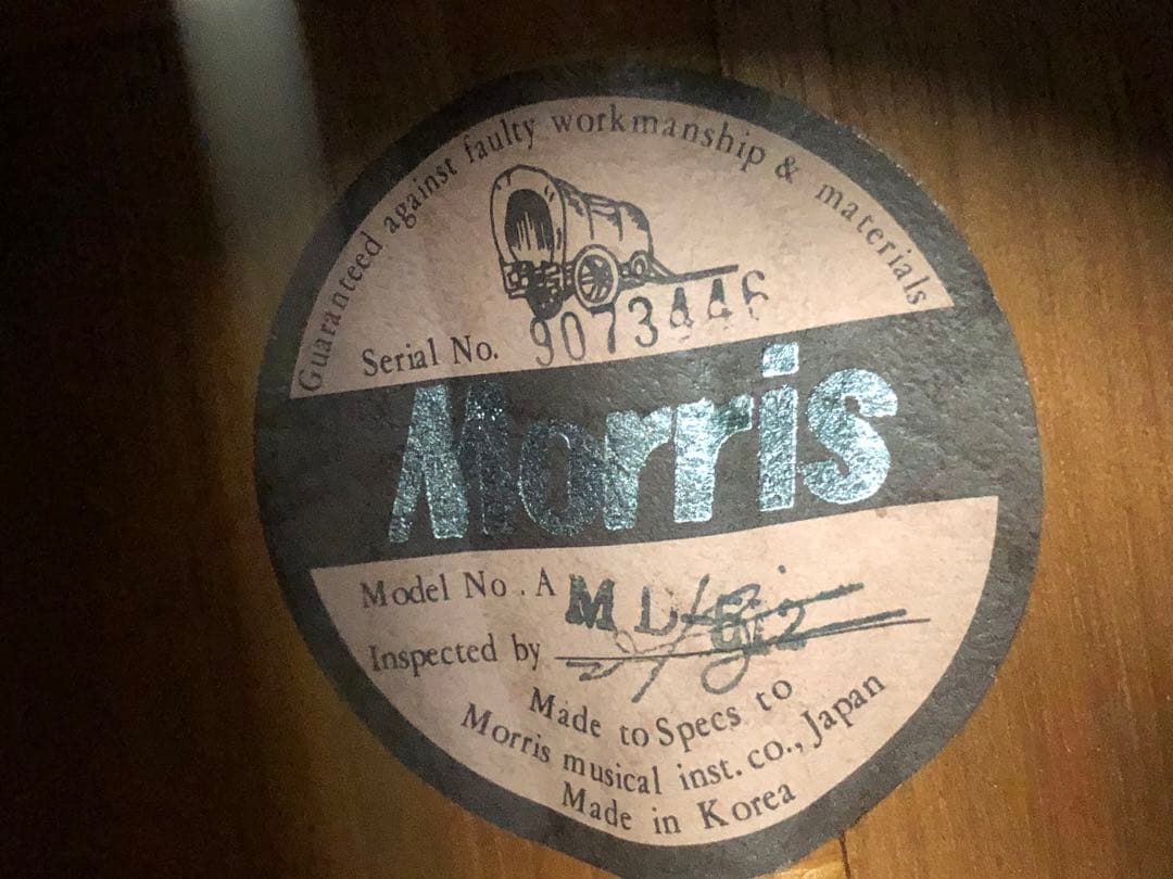 縦ロゴ　Morris MD-510 サンバースト　ケース付　アコギ　モーリス