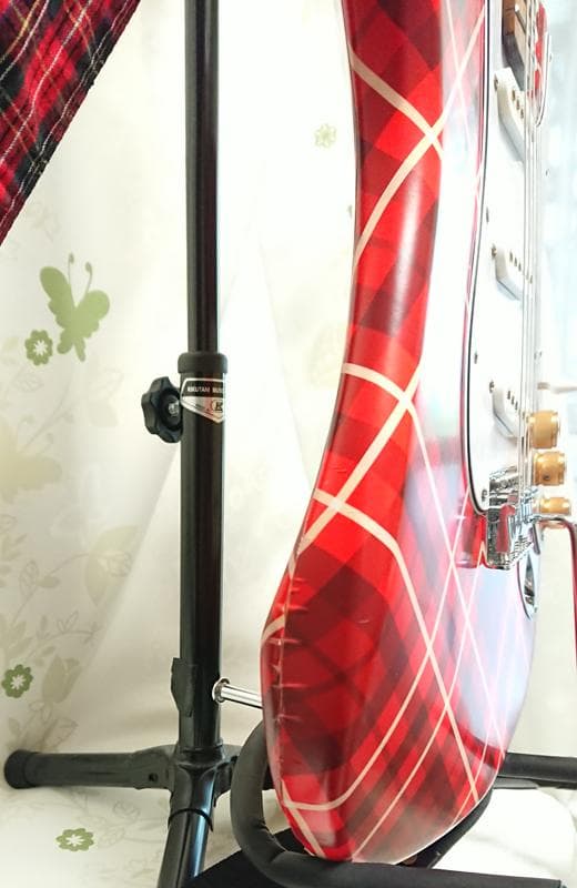 1月20日まで フォトジェニック ストラト ギター タータンチェック