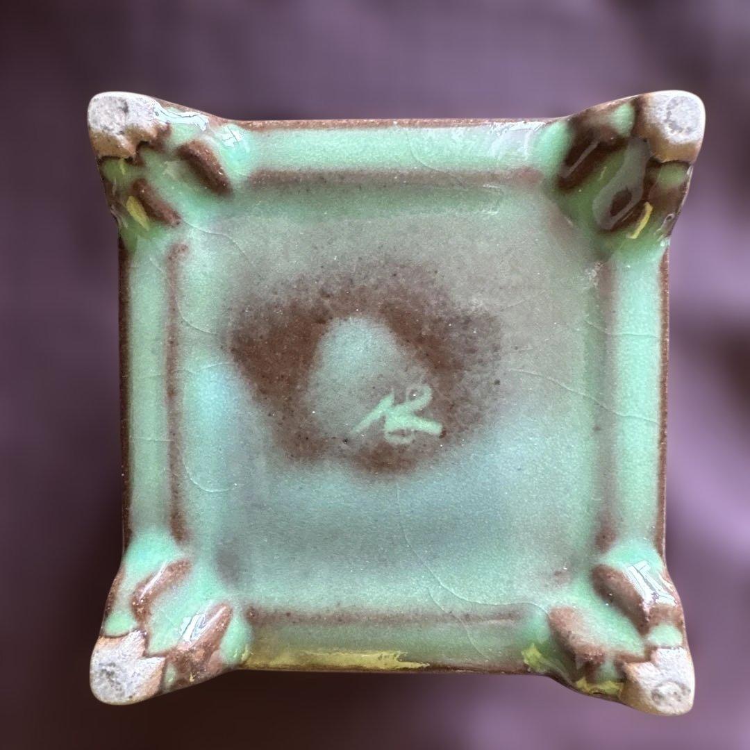 角香櫨　臥牛窯　十三代　緑釉　新品未使用品