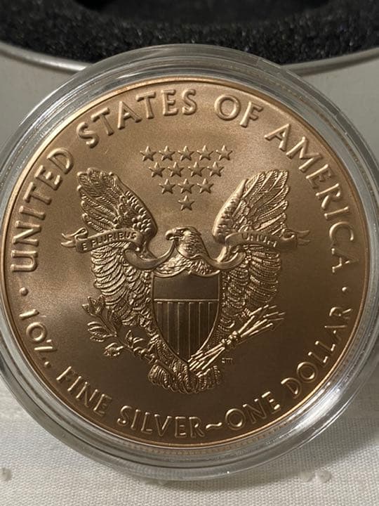 2019　アメリカンイーグル　リバティ　ルイアームストロング　天然石　銀貨