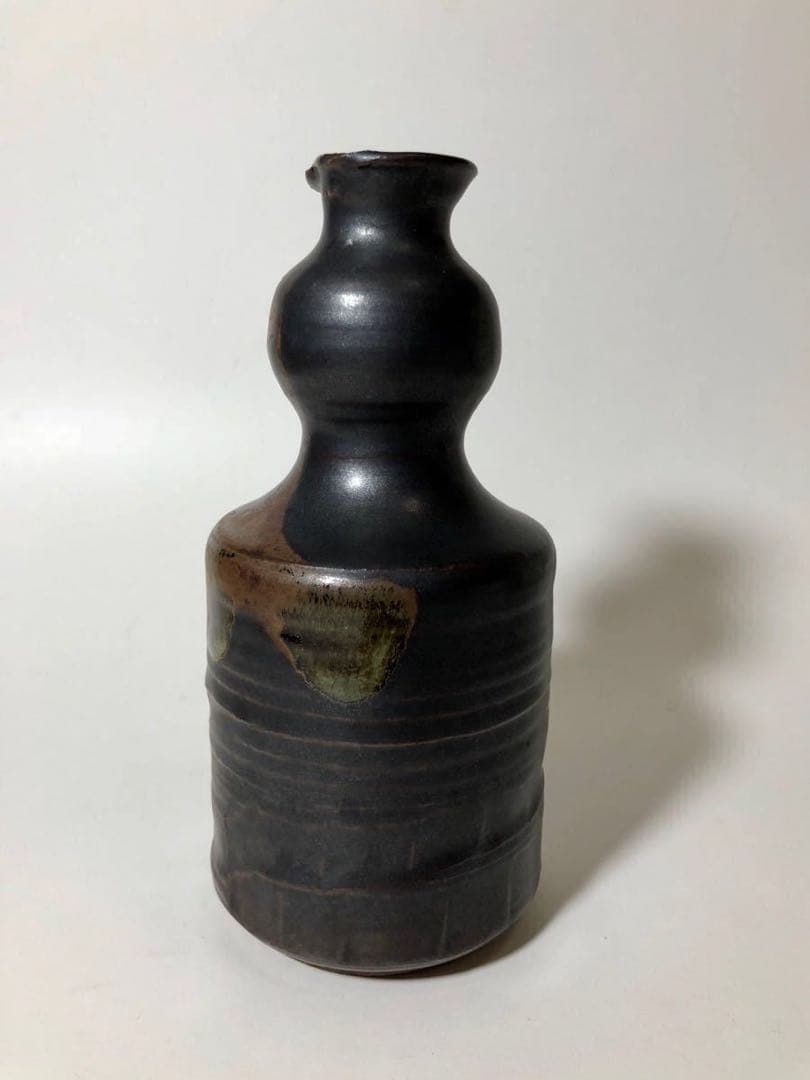 薩摩長太郎焼 角ひさご徳利】 三代長太郎 有山流石