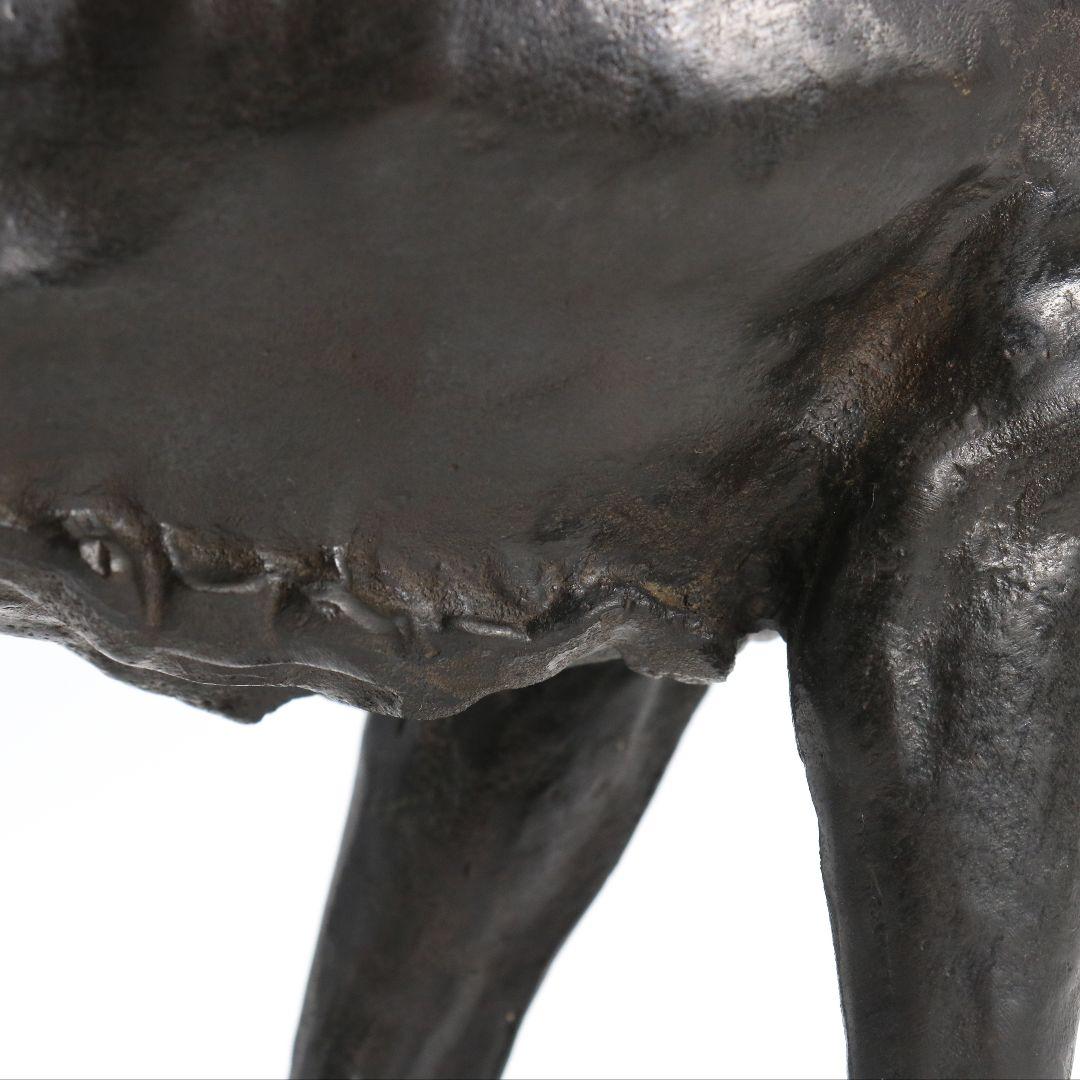 ブロンズ彫刻 犬 置物 銅像　V190　1F6